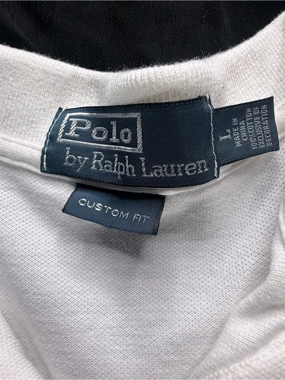 Ralph Lauren White Polo with Navy Pony Embroidery
